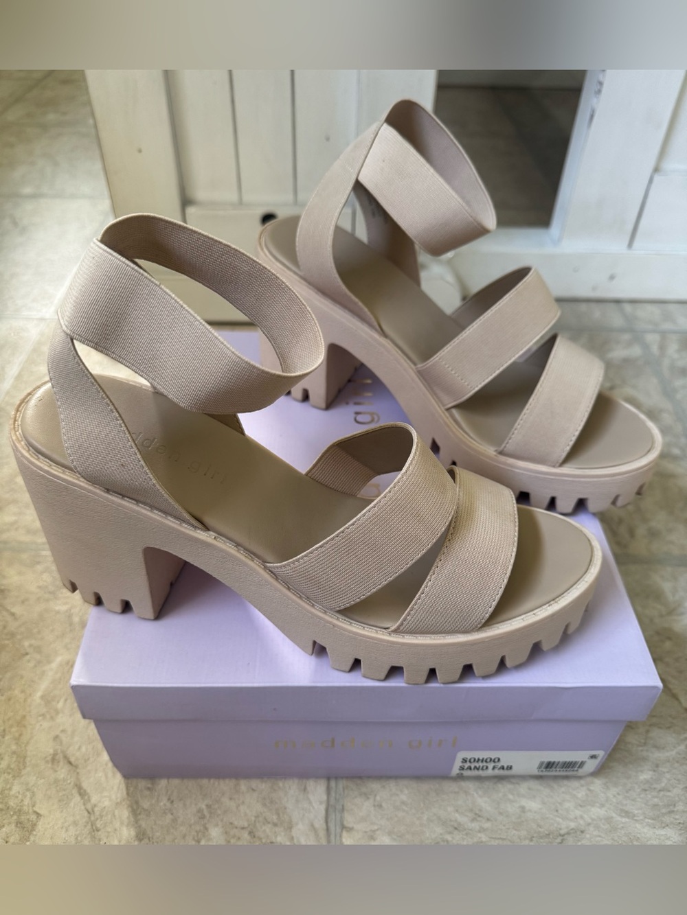 Madden Girl Chunky Strappy Platform Heels